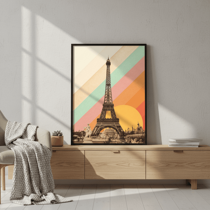 Eiffel Tower Rainbow by Florent Bodart wall - art - picture - poster