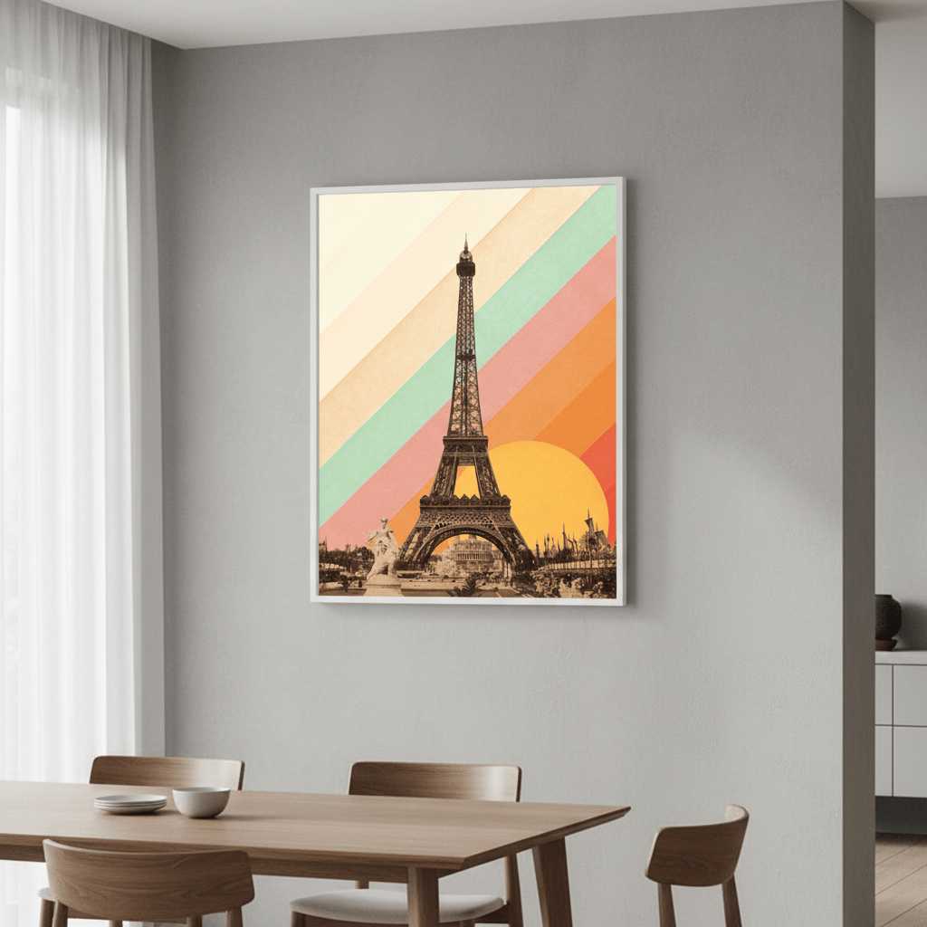 Eiffel Tower Rainbow by Florent Bodart wall - art - picture - poster