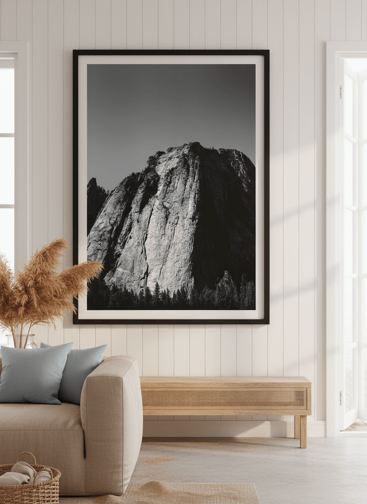 Neutral wall art displayed in a sunny coastal beach house