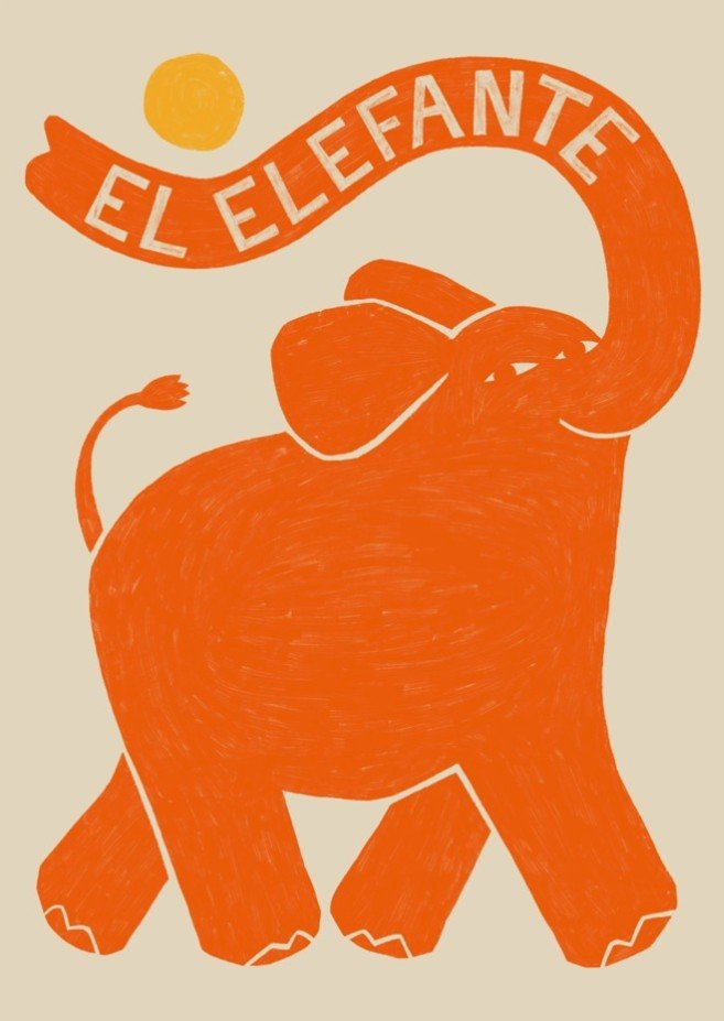 El Elefante Orange by Manne Jalilian