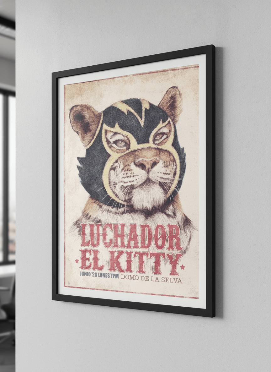 Contemporary wall art featured in a bright modern office workspace