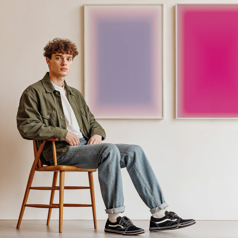 Electric Dream Pair Abstract Tonal Wall Art wall - art - picture - poster