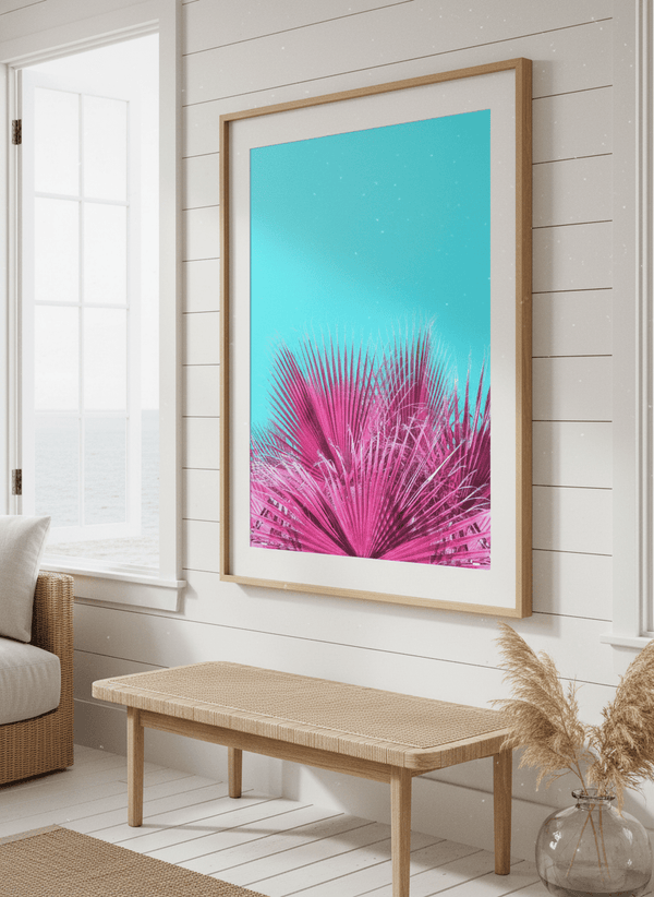 Electric Pink Palm Tree By Tom Windeknecht