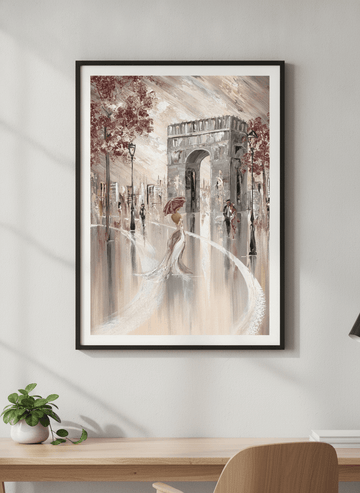 Contemporary wall art featured in a bright modern office workspace