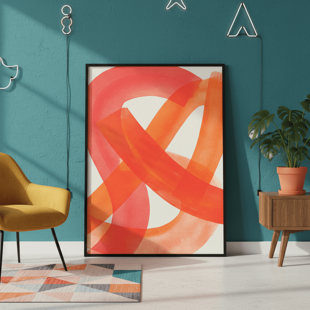 Ember Crossing Abstract Wall Art wall - art - picture - poster