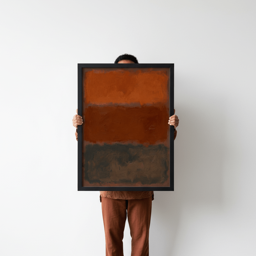 Ember Horizons, Mark Rothko Inspired Abstract Art wall - art - picture - poster