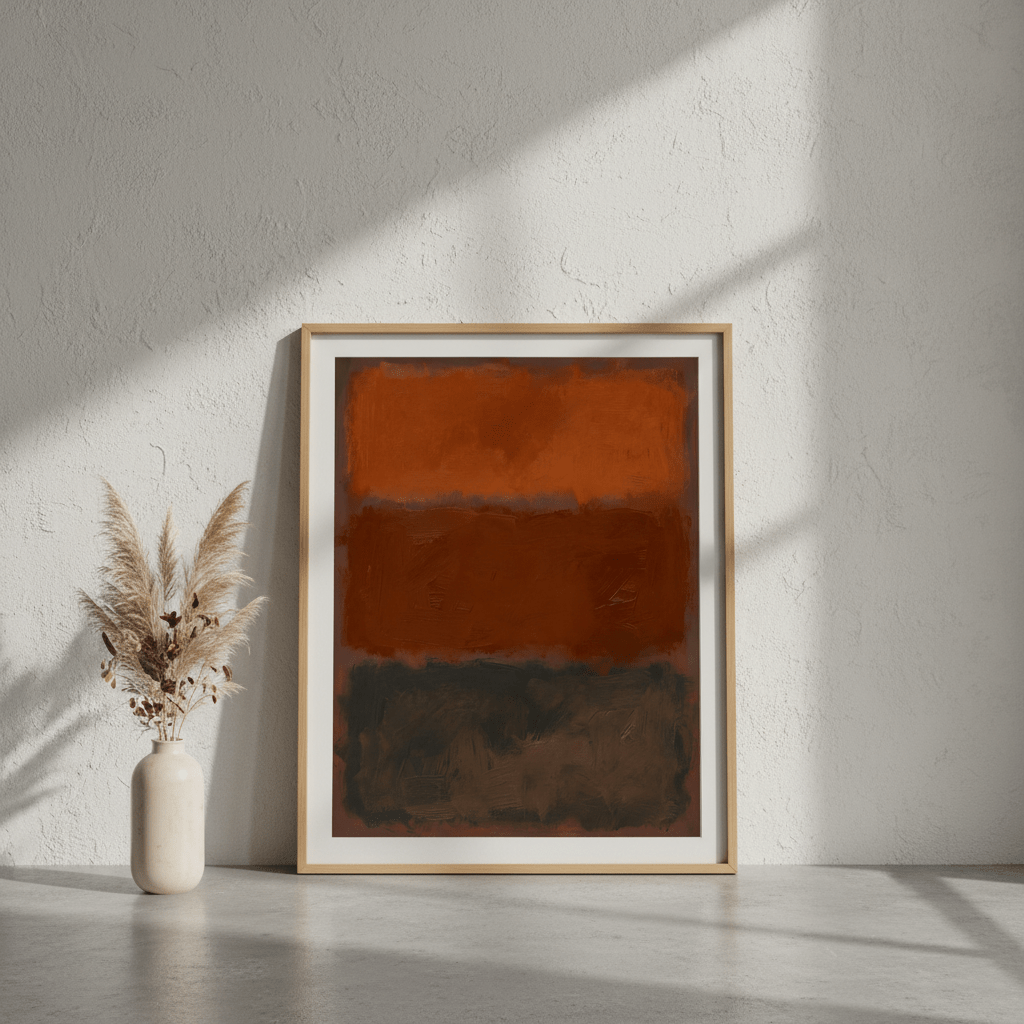 Ember Horizons, Mark Rothko Inspired Abstract Art wall - art - picture - poster