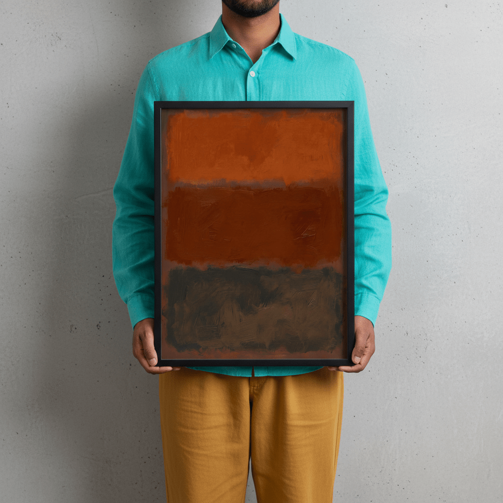 Ember Horizons, Mark Rothko Inspired Abstract Art wall - art - picture - poster