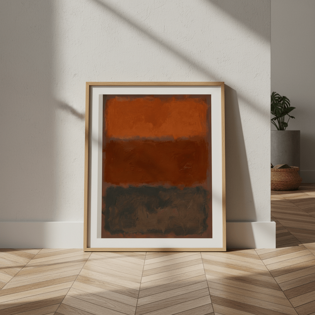 Ember Horizons, Mark Rothko Inspired Abstract Art wall - art - picture - poster