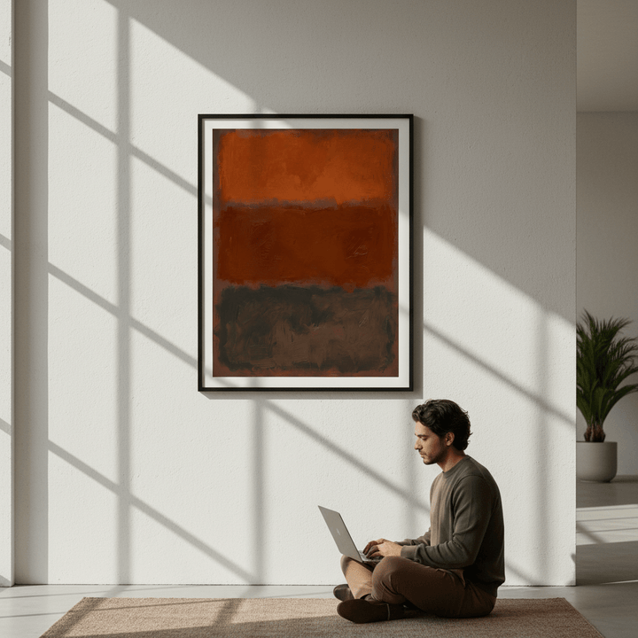 Ember Horizons, Mark Rothko Inspired Abstract Art wall - art - picture - poster