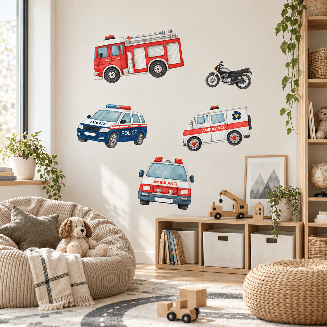 Emergency Vehicle Decal Sticker Pack Set wall-art-picture-poster