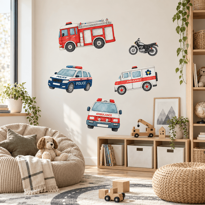 Emergency Vehicle Decal Sticker Pack Set wall-art-picture-poster