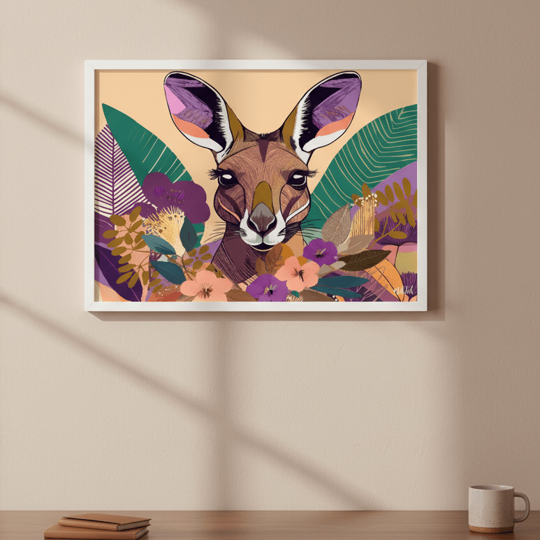 Empyreal Kangaroo by Inkheart Designs wall - art - picture - poster