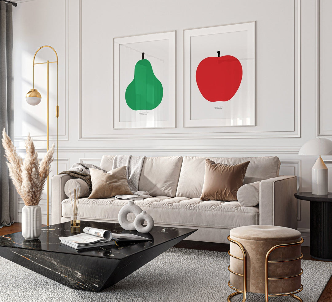 Enzo Apple and Pear Set of 2 Prints wall - art - picture - poster