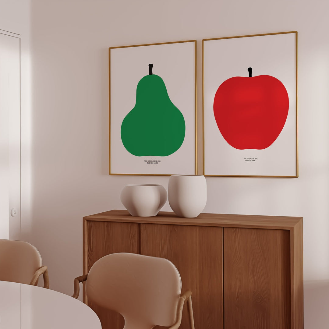 Enzo Apple and Pear Set of 2 Prints wall - art - picture - poster
