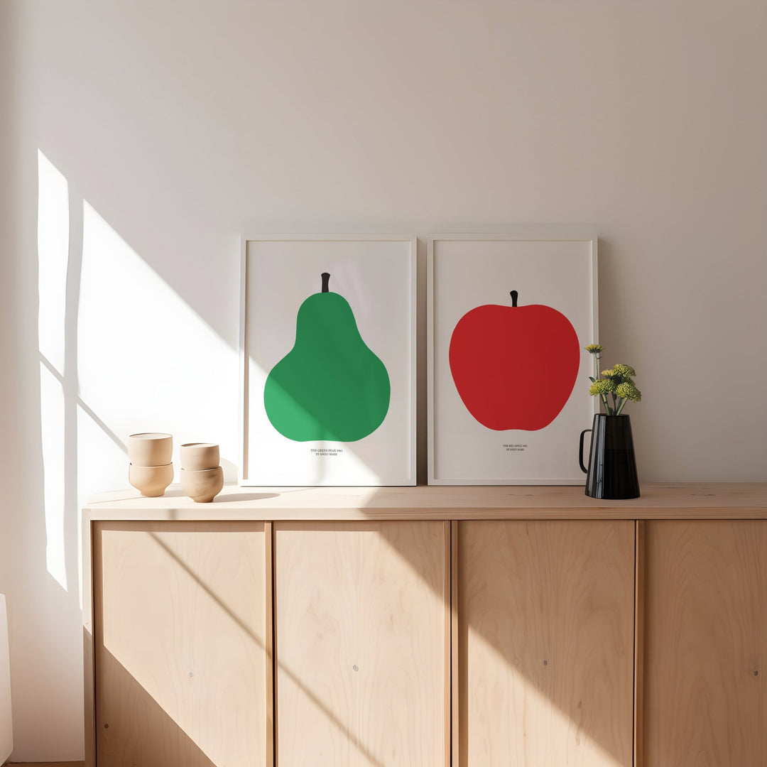Enzo Apple and Pear Set of 2 Prints wall - art - picture - poster