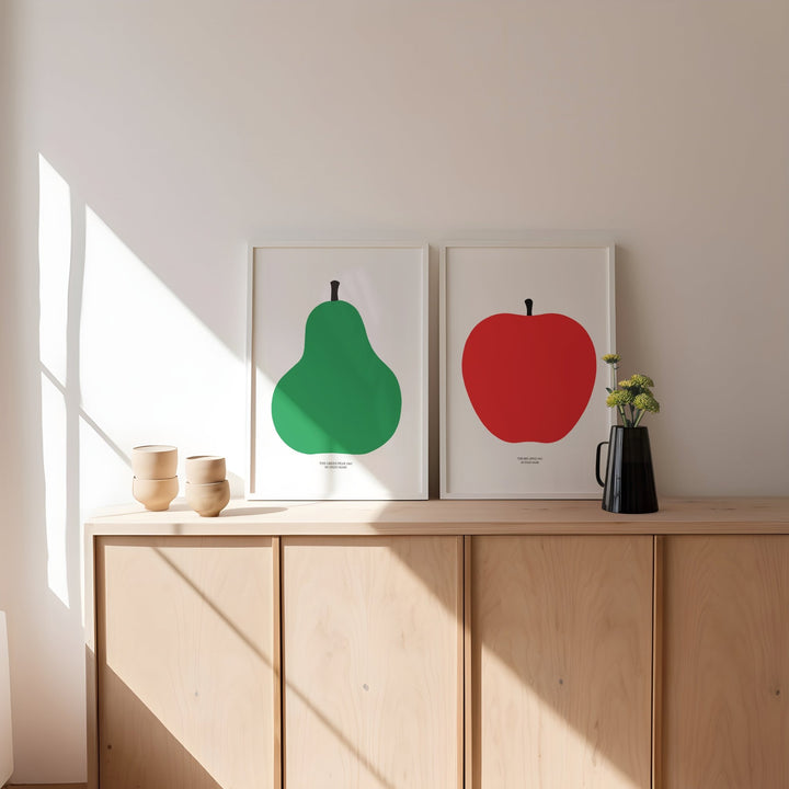Enzo Apple and Pear Set of 2 Prints wall - art - picture - poster