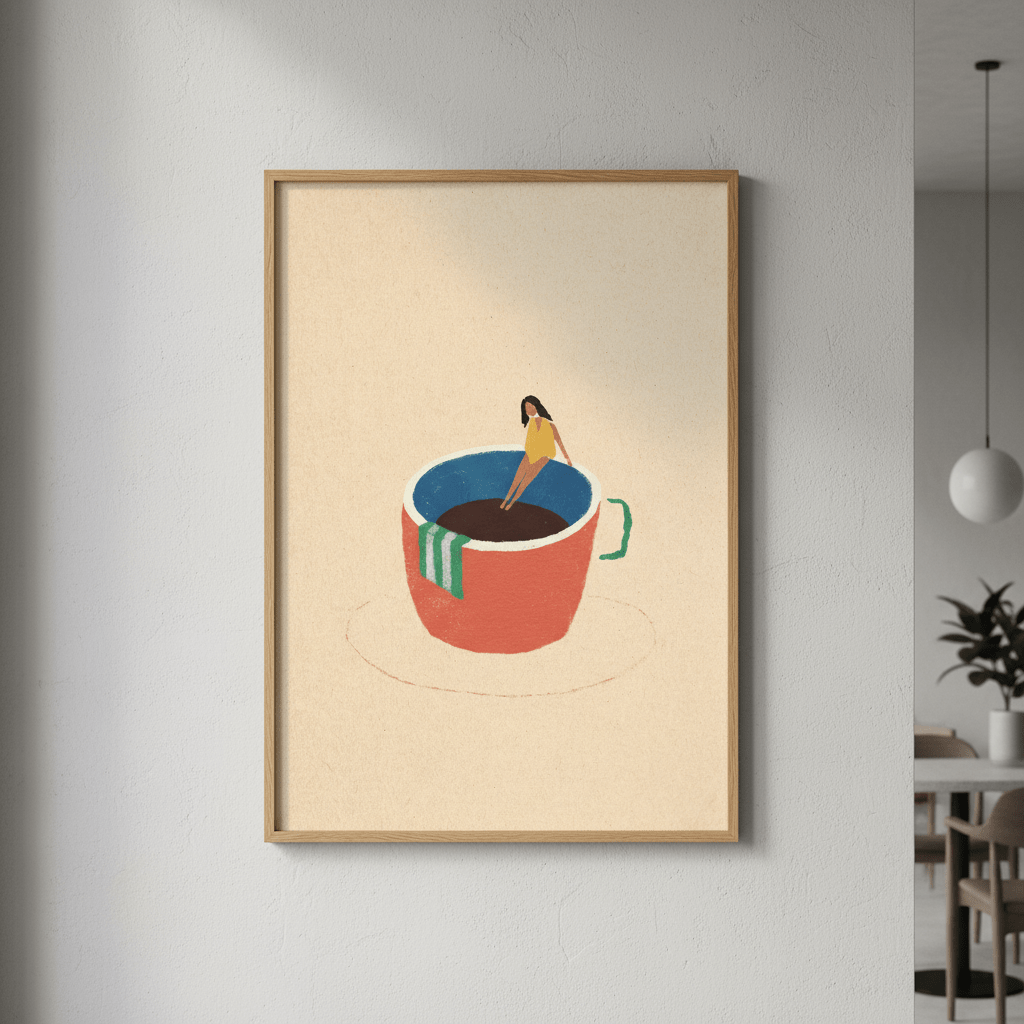 Espresso Girl by Henry Rivers wall - art - picture - poster