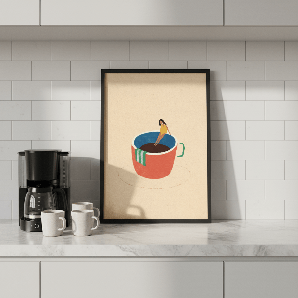 Espresso Girl by Henry Rivers wall - art - picture - poster