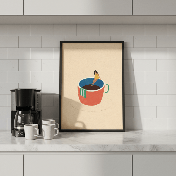 Espresso Girl by Henry Rivers wall - art - picture - poster