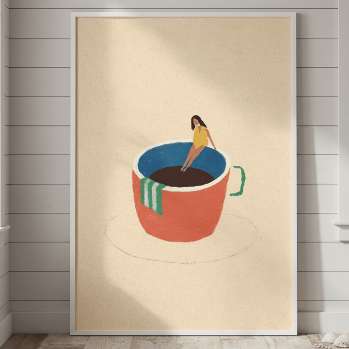 Espresso Girl by Henry Rivers wall - art - picture - poster