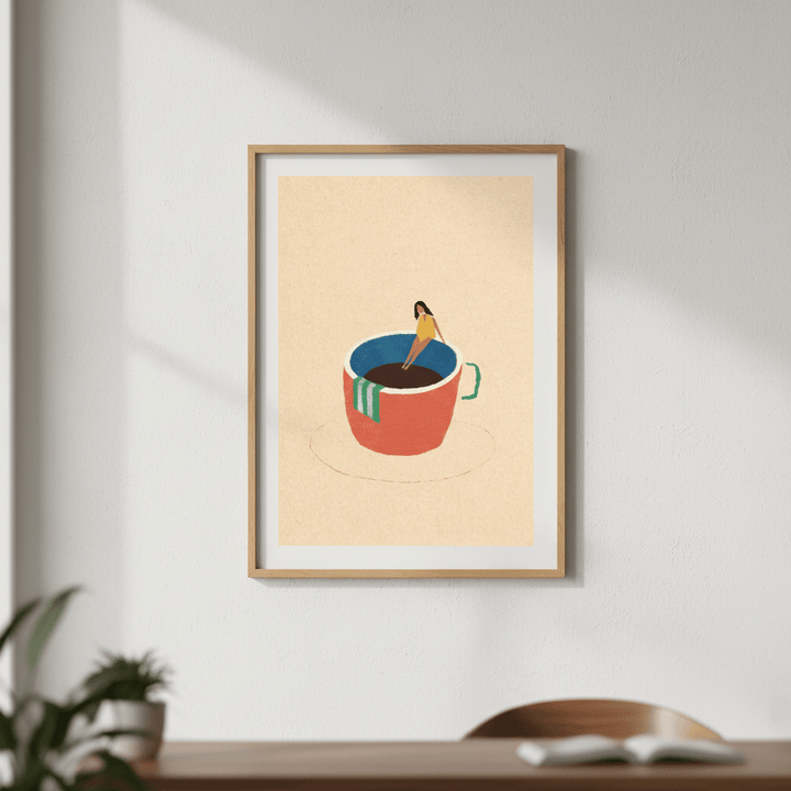 Espresso Girl by Henry Rivers wall - art - picture - poster