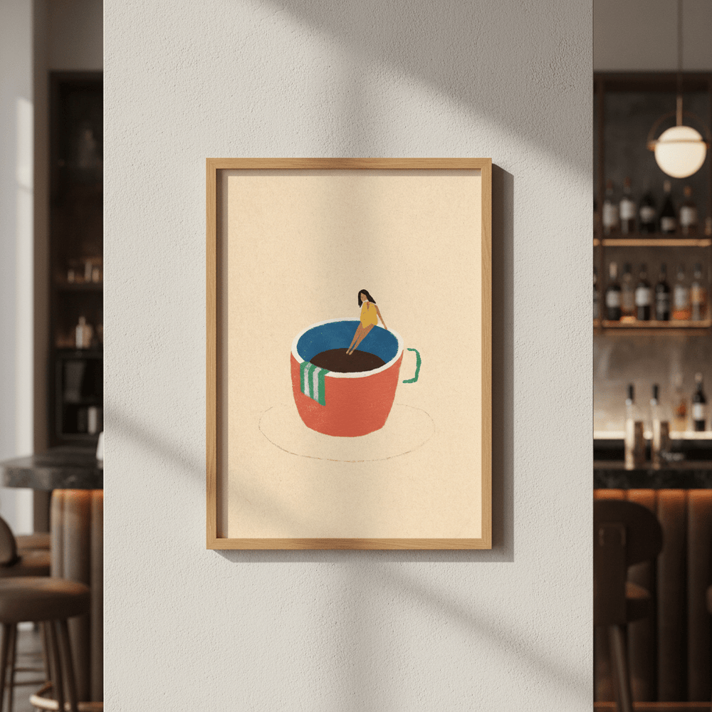Espresso Girl by Henry Rivers wall - art - picture - poster