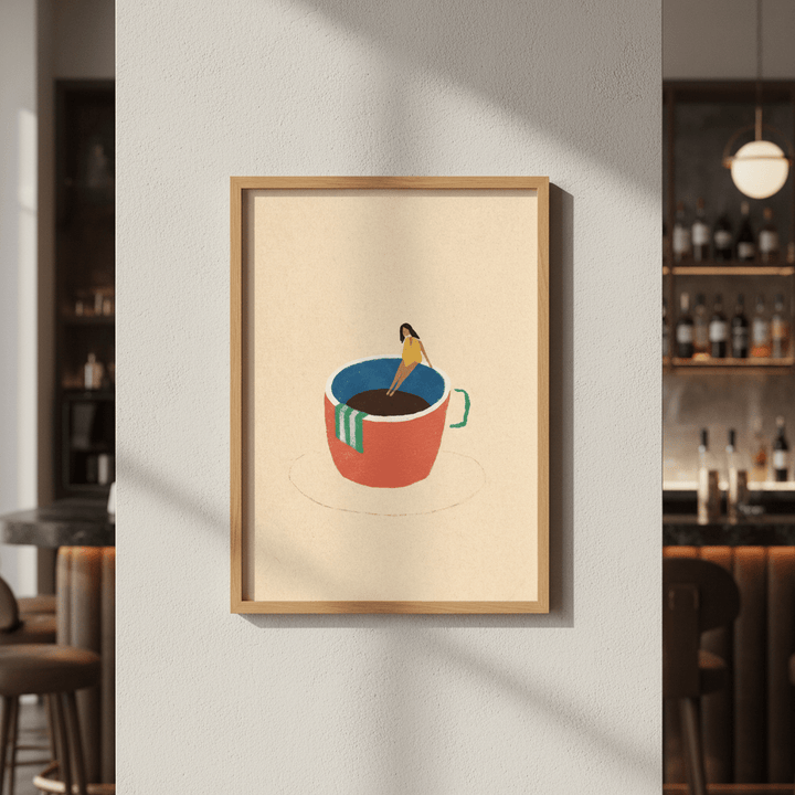 Espresso Girl by Henry Rivers wall - art - picture - poster