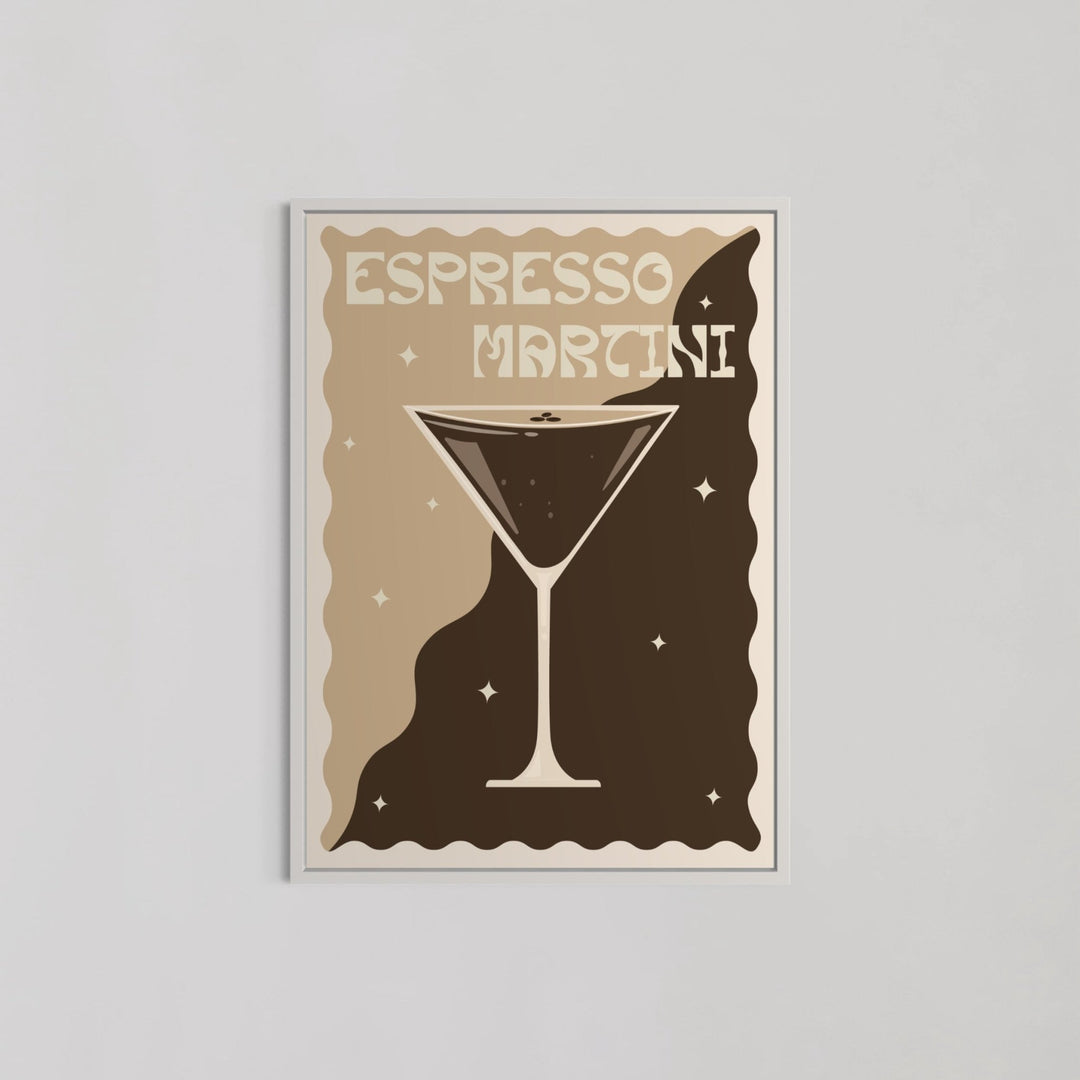 Espresso Martini Cocktail Living Room Wall Art - Style My Wall