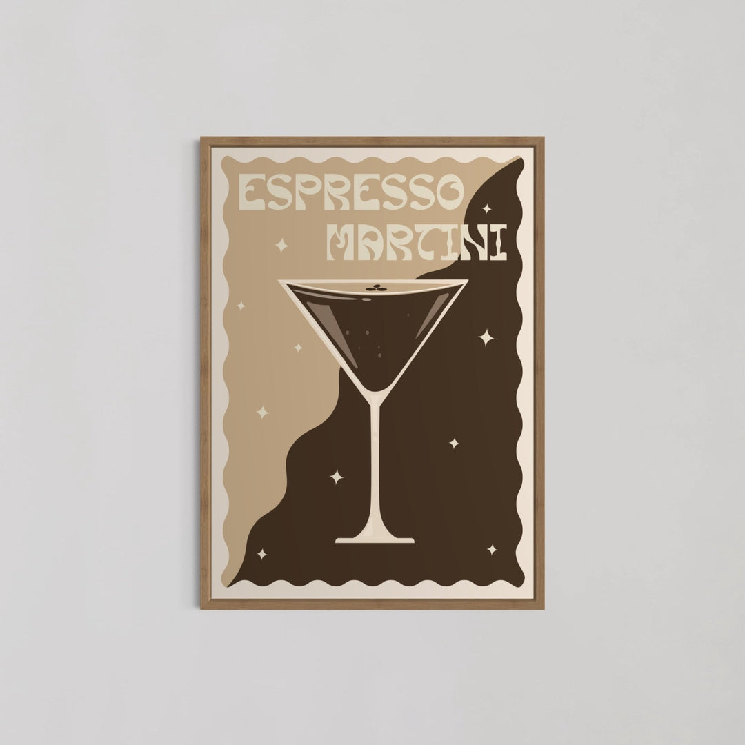 Espresso Martini Cocktail Living Room Wall Art - Style My Wall