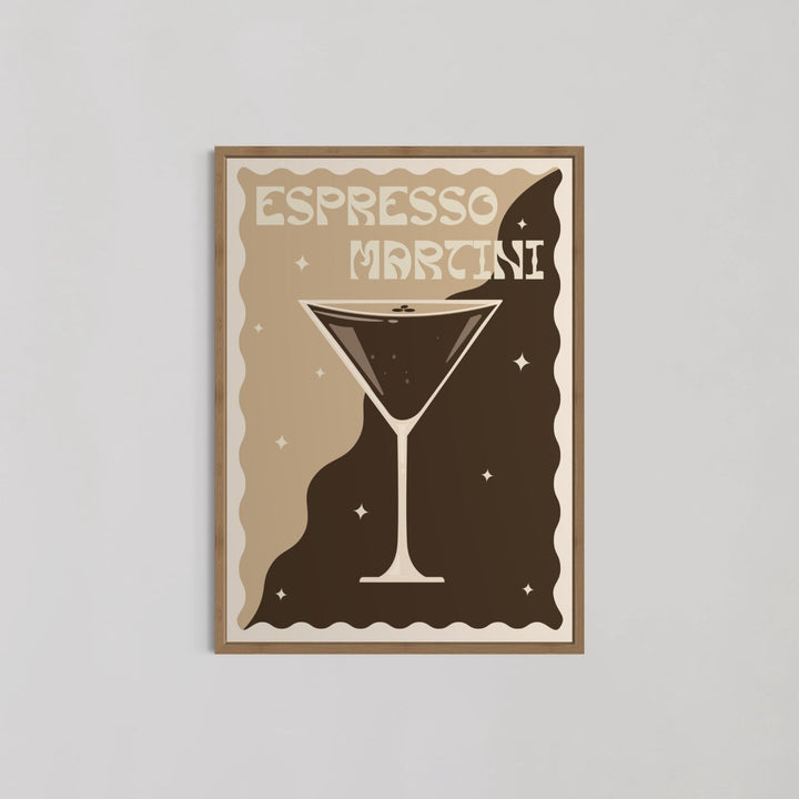 Espresso Martini Cocktail Living Room Wall Art - Style My Wall