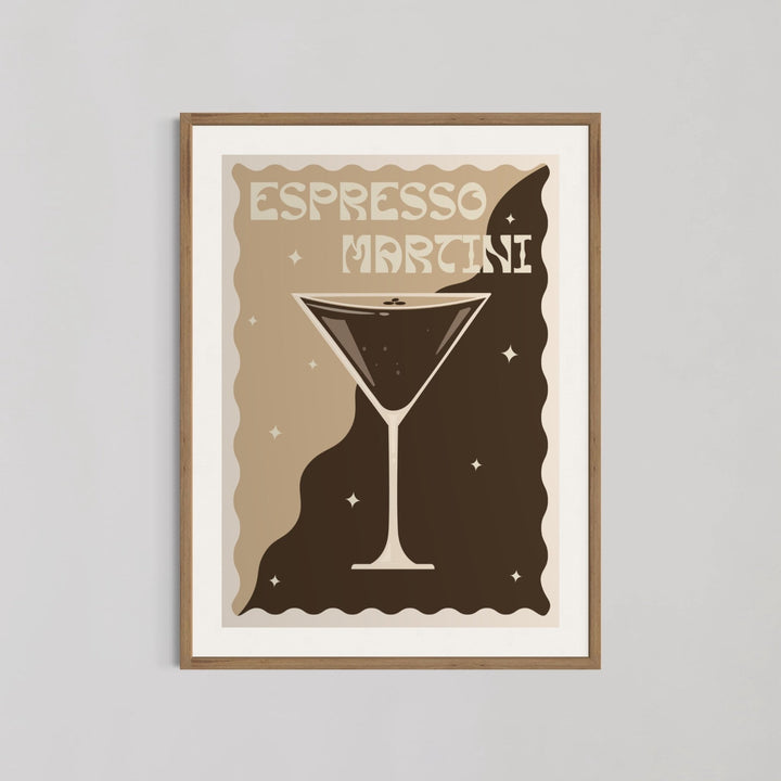 Espresso Martini Cocktail Living Room Wall Art - Style My Wall