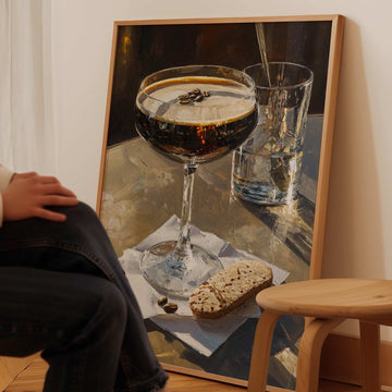 Espresso Martini Oil Painting Illustration Poster wall - art - picture - poster