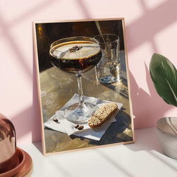 Espresso Martini Oil Painting Illustration Poster wall - art - picture - poster