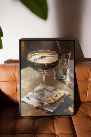 Espresso Martini Oil Painting Illustration Poster wall - art - picture - poster