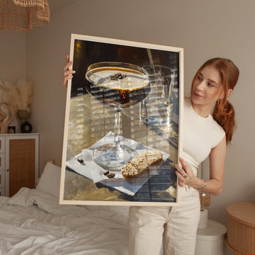 Espresso Martini Oil Painting Illustration Poster wall - art - picture - poster