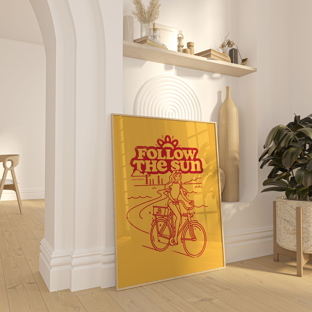 Barbie Follow The Sun Retro Wall Art Print