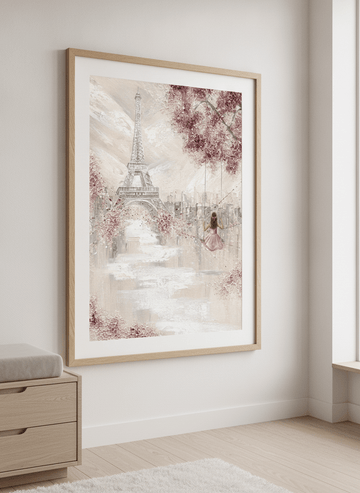 Soft neutral wall art styled in a serene nursery with pastel tones