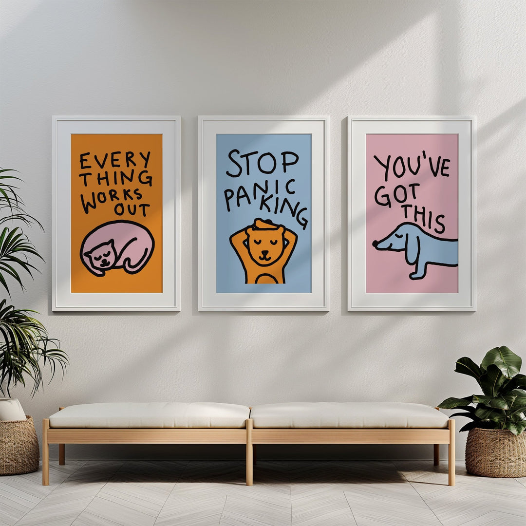 Everything Works Out Cat Sleeping Print by Lucia Sankovic - Style My Wall