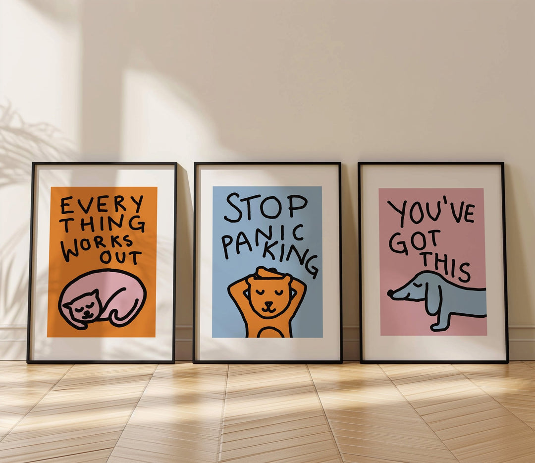 Everything Works Out Cat Sleeping Print by Lucia Sankovic - Style My Wall