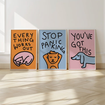 Everything Works Out Cat Sleeping Print by Lucia Sankovic - Style My Wall