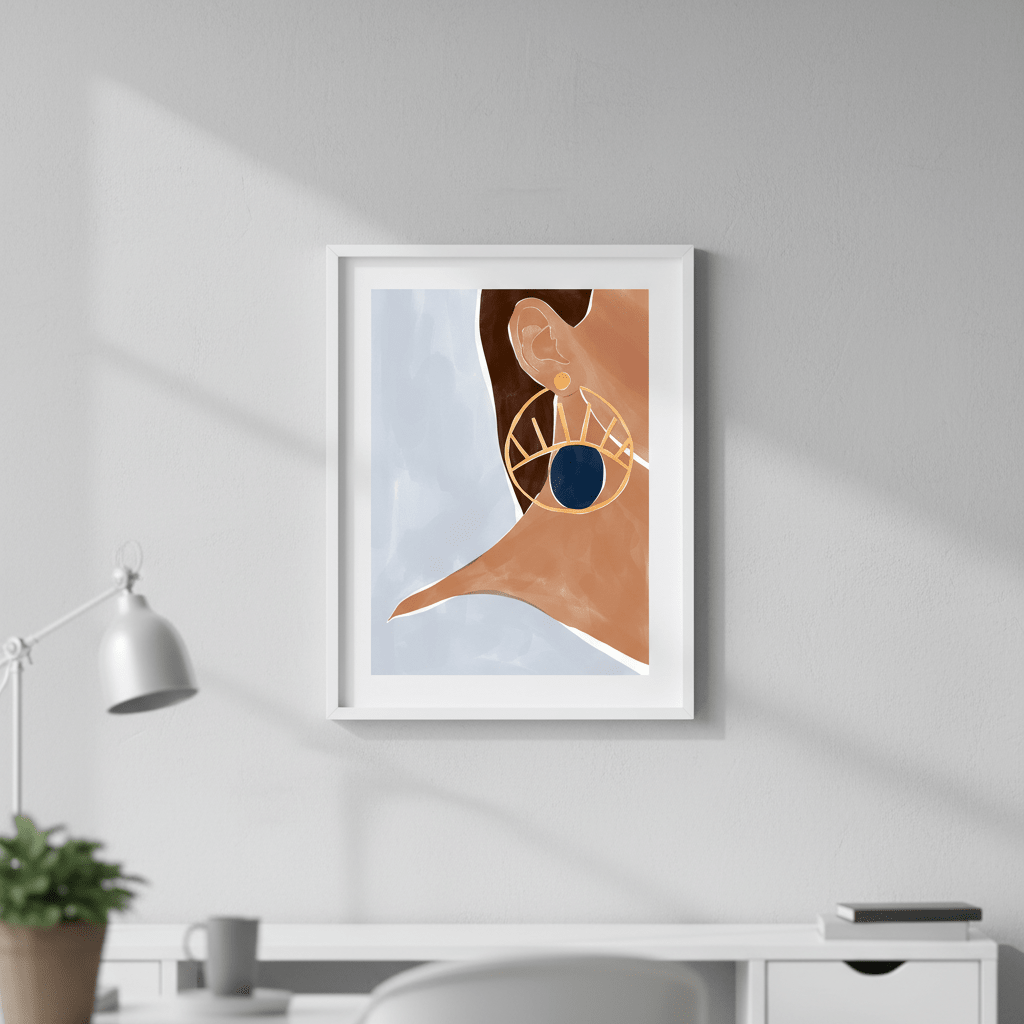Evil Eye Earring by Ivy Green Illustrations wall - art - picture - poster