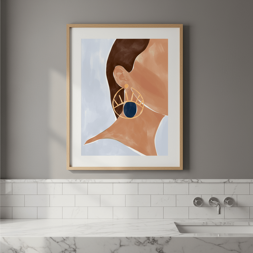 Evil Eye Earring by Ivy Green Illustrations wall - art - picture - poster
