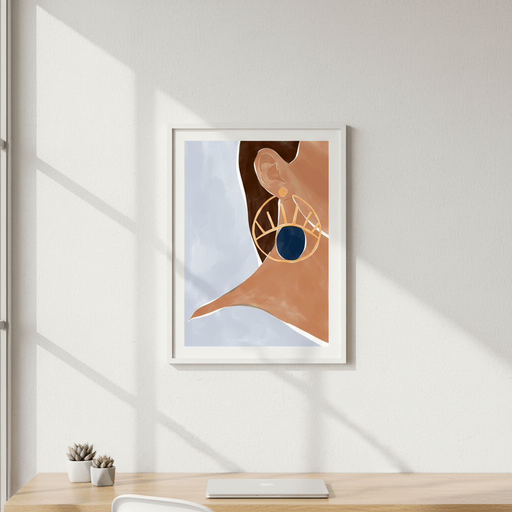 Evil Eye Earring by Ivy Green Illustrations wall - art - picture - poster
