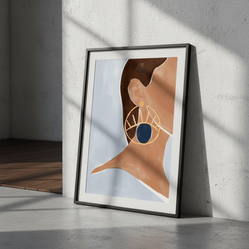 Evil Eye Earring by Ivy Green Illustrations wall - art - picture - poster
