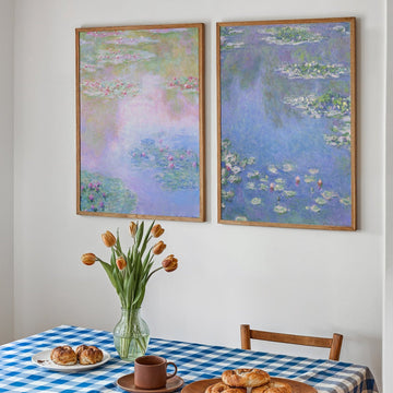 Exhibition Lillies Prints Set of 2 by Claude Monet wall - art - picture - poster