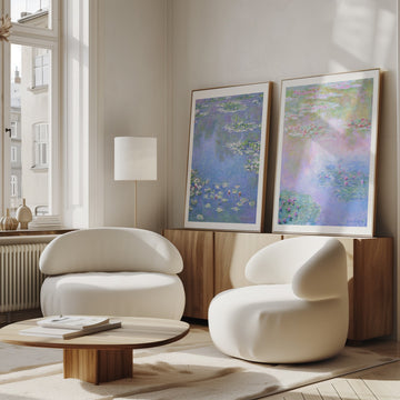 Exhibition Lillies Prints Set of 2 by Claude Monet wall - art - picture - poster