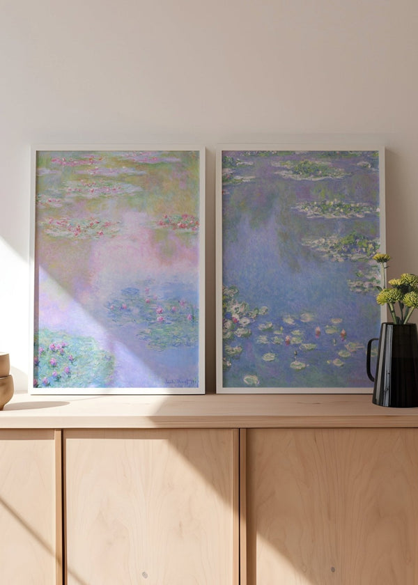 Exhibition Lillies Prints Set of 2 by Claude Monet