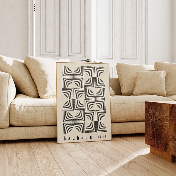 Exhibition Poster 1919 Black by Bauhaus