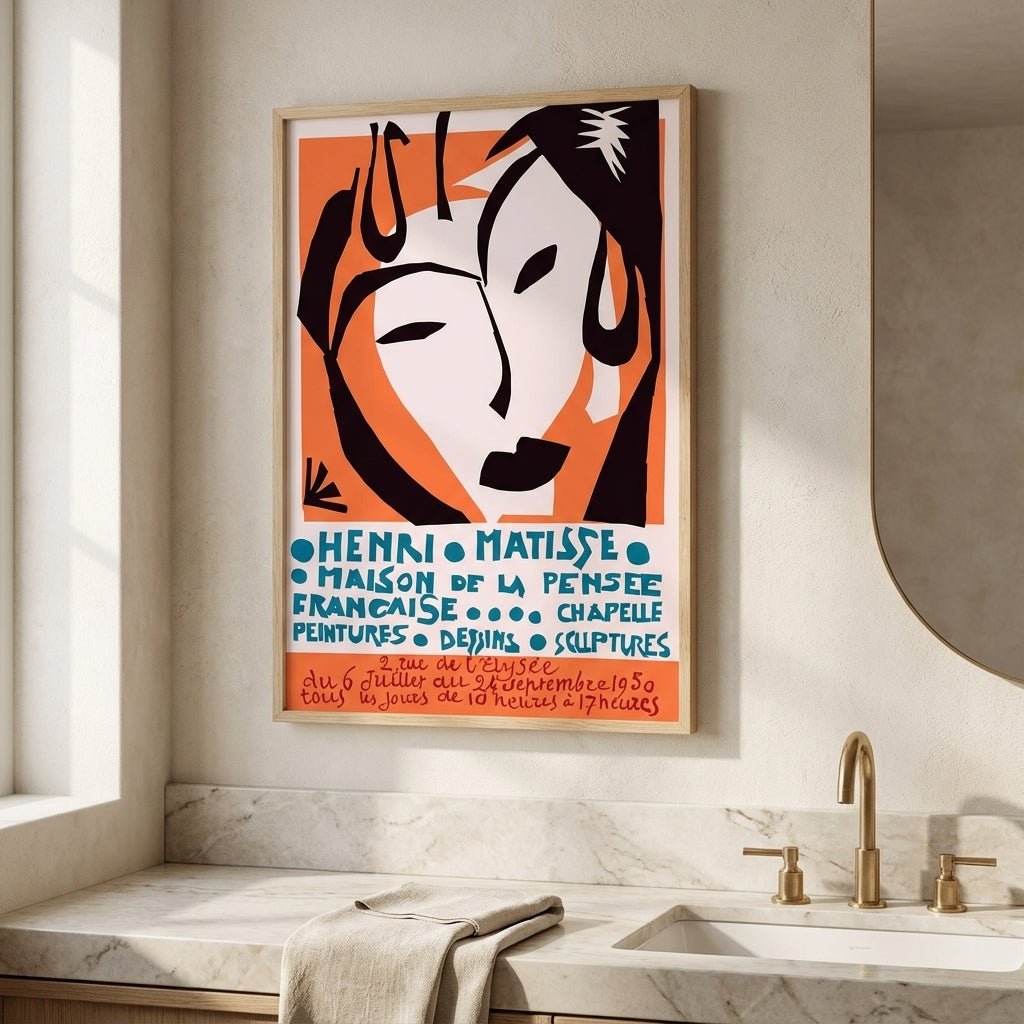 Exhibition Vintage Poster Orange by Henri Matisse wall - art - picture - poster